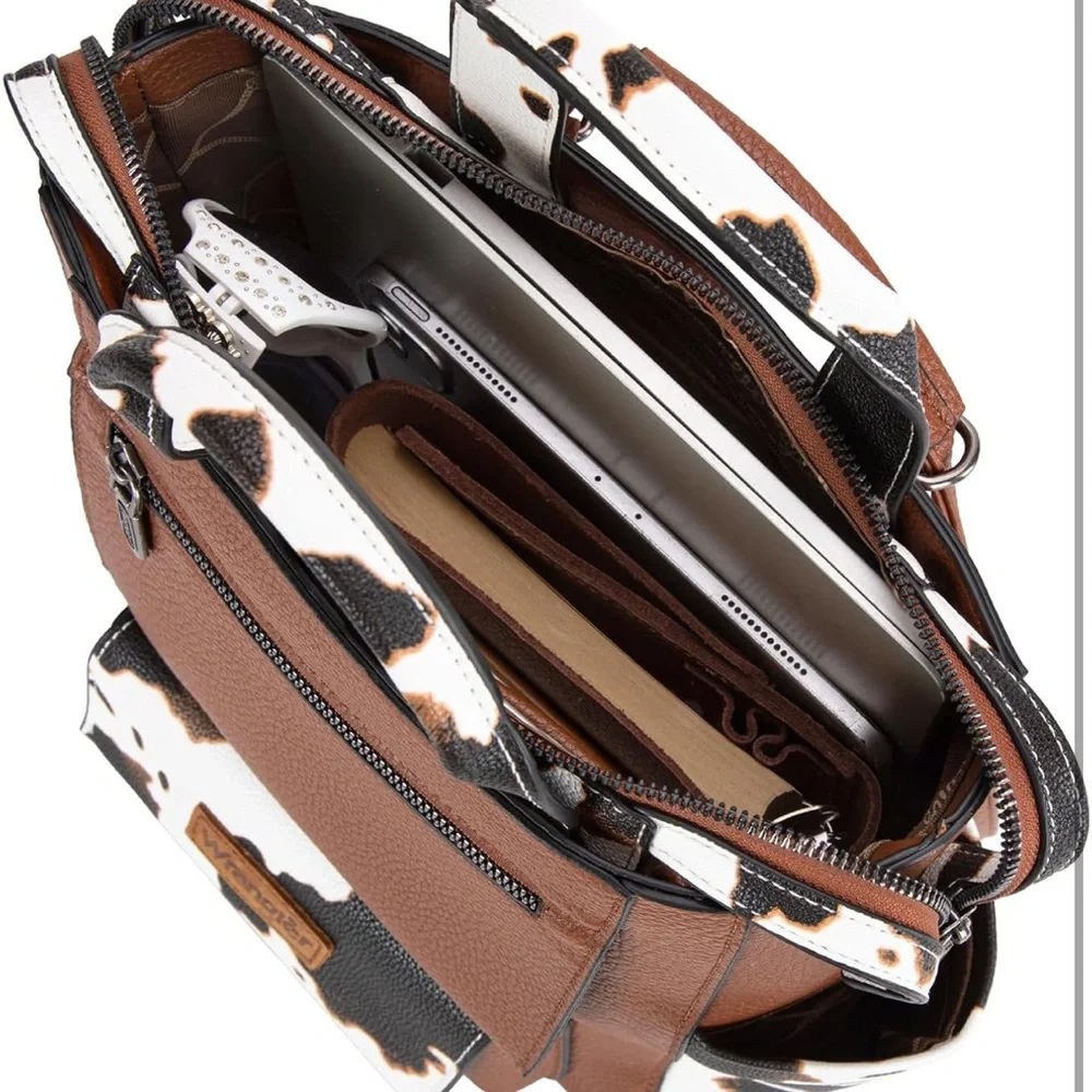 Wrangler Brown Cow Print Backpack